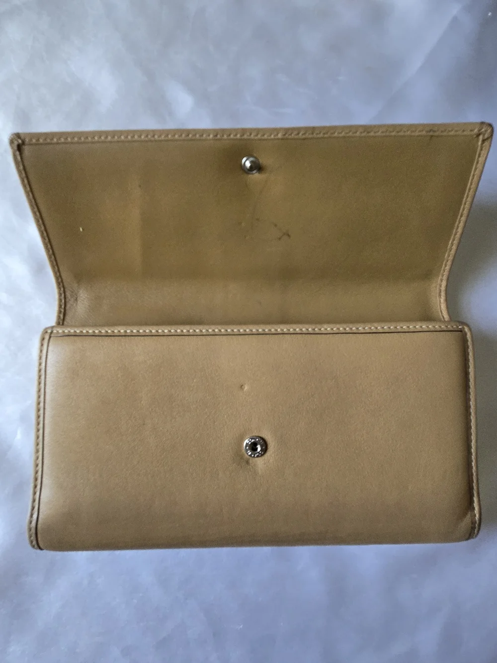 Coach Tan Leatherware Checkbook Wallet